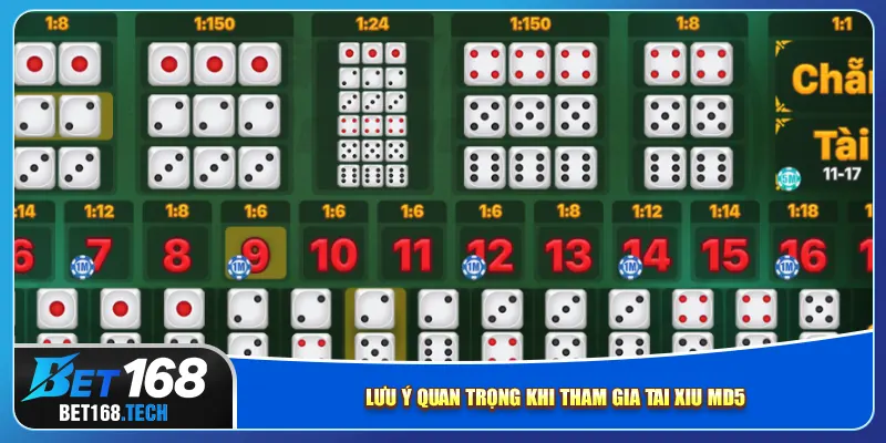 Lưu ý khi tham gia tài xỉu md5